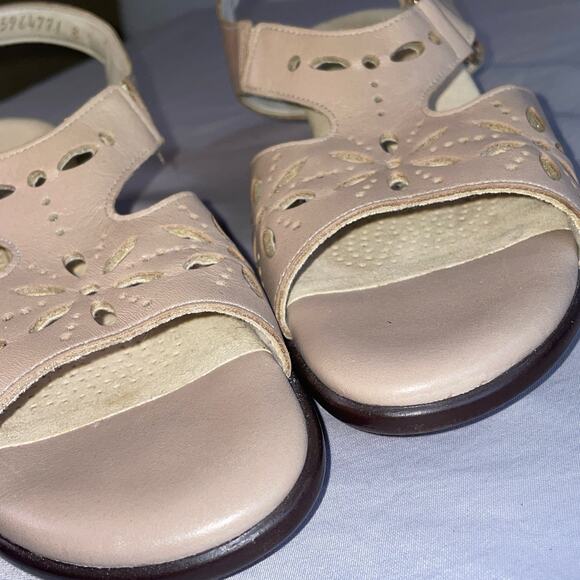 SAS Tripad Comfort Womens Size 7.5N Beige Sandals Leather Sunburst Cushioned - Picture 5 of 10